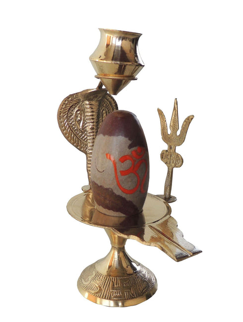 Brass Nav Dev Shiv Ling 0.3Kg